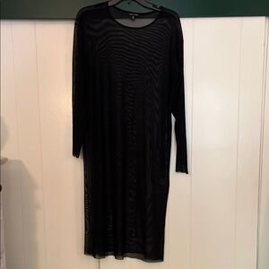 Sheer black net dress